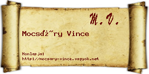 Mocsáry Vince névjegykártya