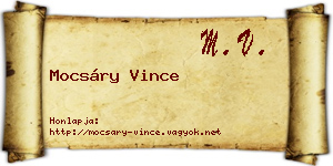 Mocsáry Vince névjegykártya